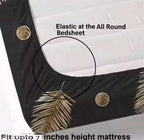 Super Soft touch All around elastic Fitted Double Bedsheet with two pillow cover