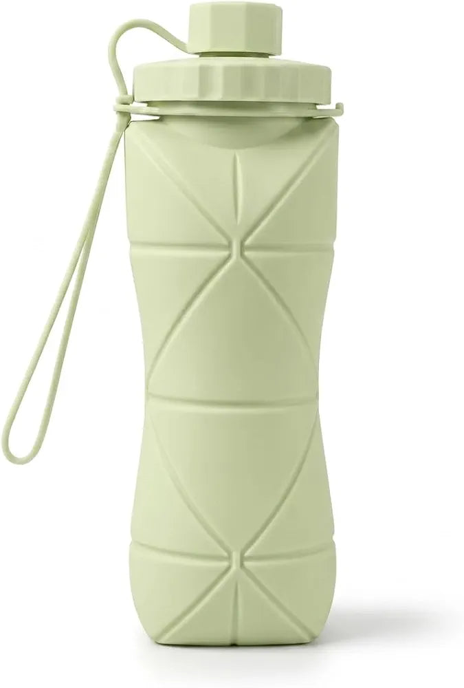 Foldable Water Bottle for Travel 600ml | Silicone Leak Proof Bottle for Gym, Cycling, Camping & Hiking | Multicolor 