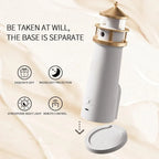Desidiya Lighthouse Lamp Galaxy Moon Projector Lamp Night Light LED Light with Remote, 4 Brightness Levels, Timer, USB Rechargeable Tabletop Light for Kids Bedroom & Aesthetic Room Decor