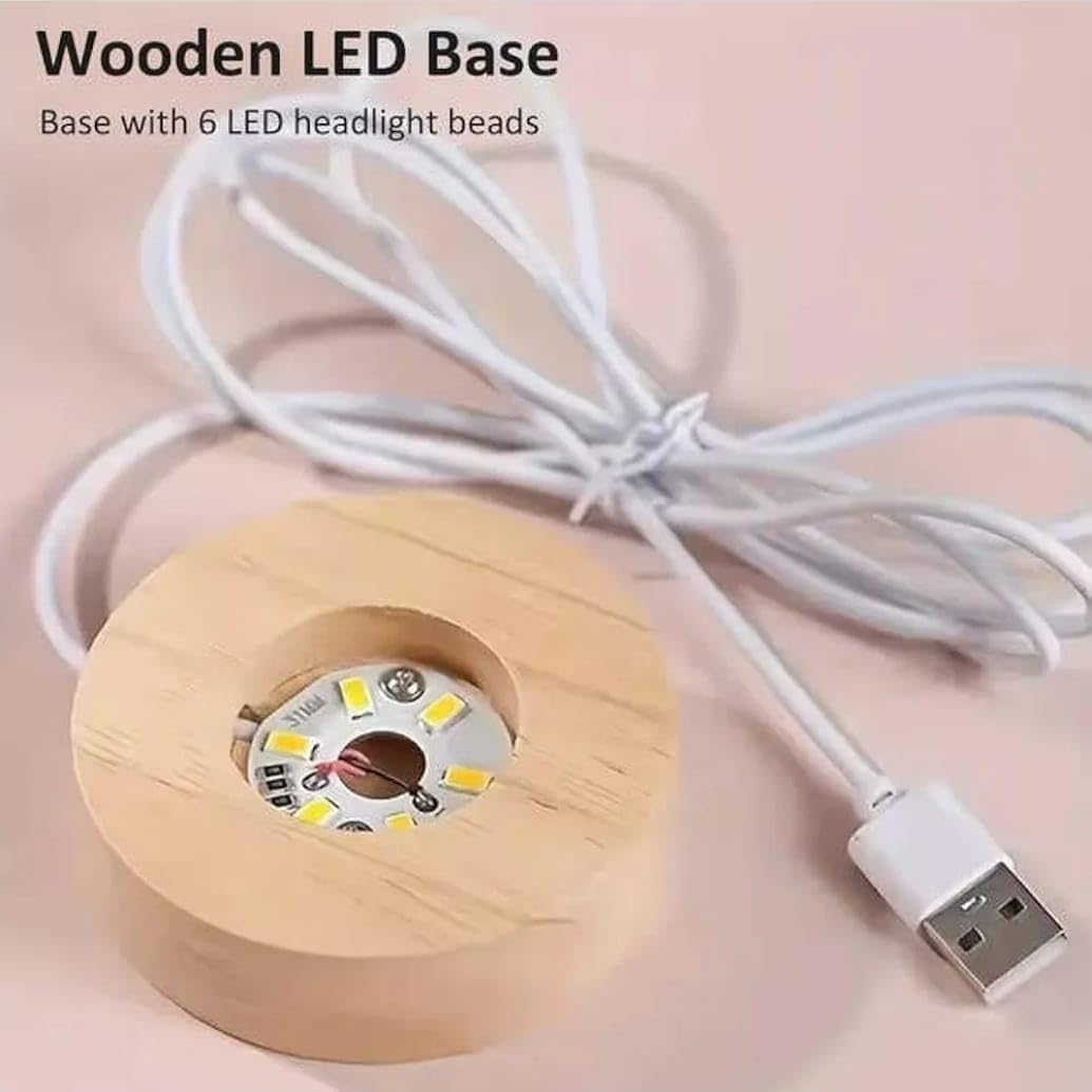 3D Hanuman Crystal Ball Night Lamp with LED Wooden Base | Engraved Hanuman Idol Crystal Globe Light | USB Powered Color Changing Night Light for Home Décor, Office Desk, Bedroom & Birthday Gift