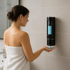 Wall Mounted Liquid Soap Dispenser for Bathroom & Kitchen | Refillable Hand Wash Shampoo Lotion Holder | Single Chamber Manual Pump Dispenser