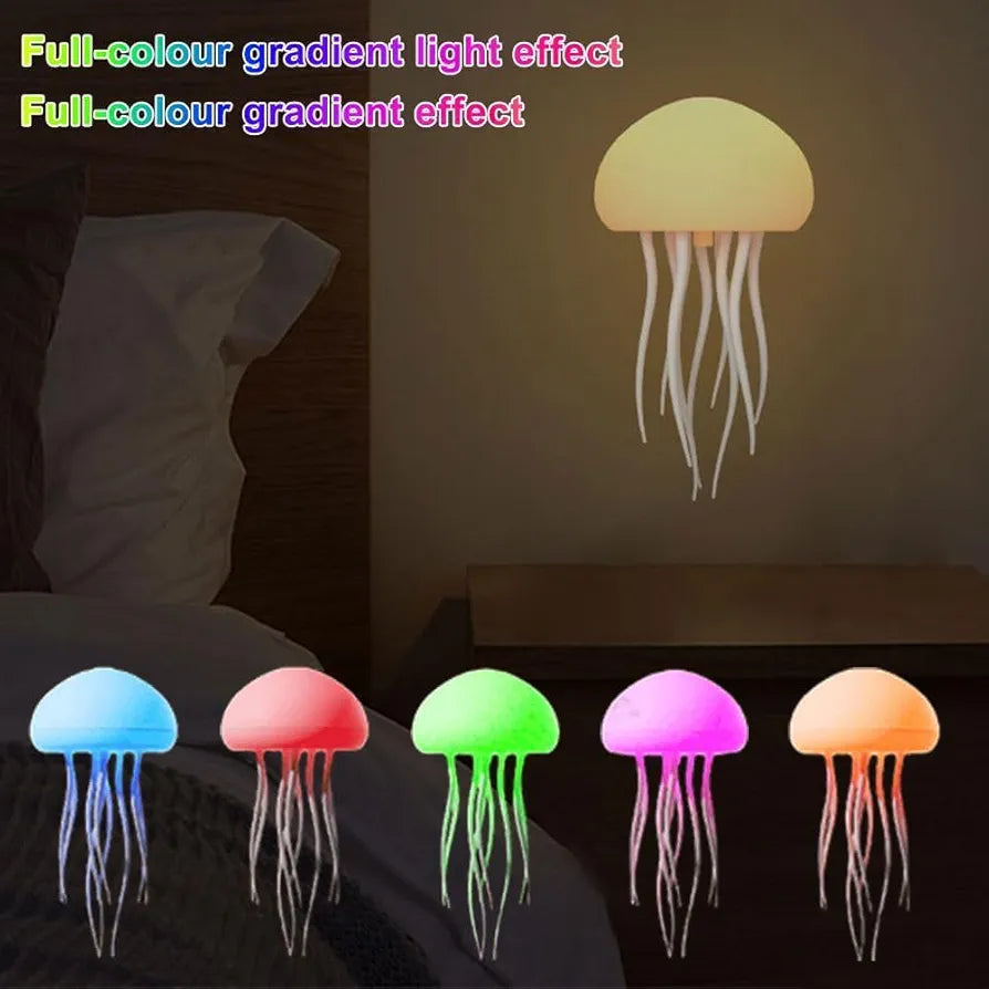 Jellyfish Lamp, Voice Control Jellyfish Lamp with Dancing Legs, RGB Gradient Jellyfish Bedside Lamp, Rechargeable Jellyfish Table Lamp with Touch Sensor, Christmas Gifts 