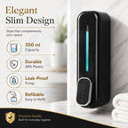 Urban Elegance ABS Wall Mounted Soap Shampoo Conditioner Handwash Gel Liquid Soap Sanitizer Dispenser for Bathroom Basin Kitchen Sinks (350 Ml, WHITE, Plastic)