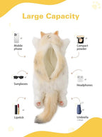 Realistic Cat Backpack – Soft Plush Bag for Travel & Gifts