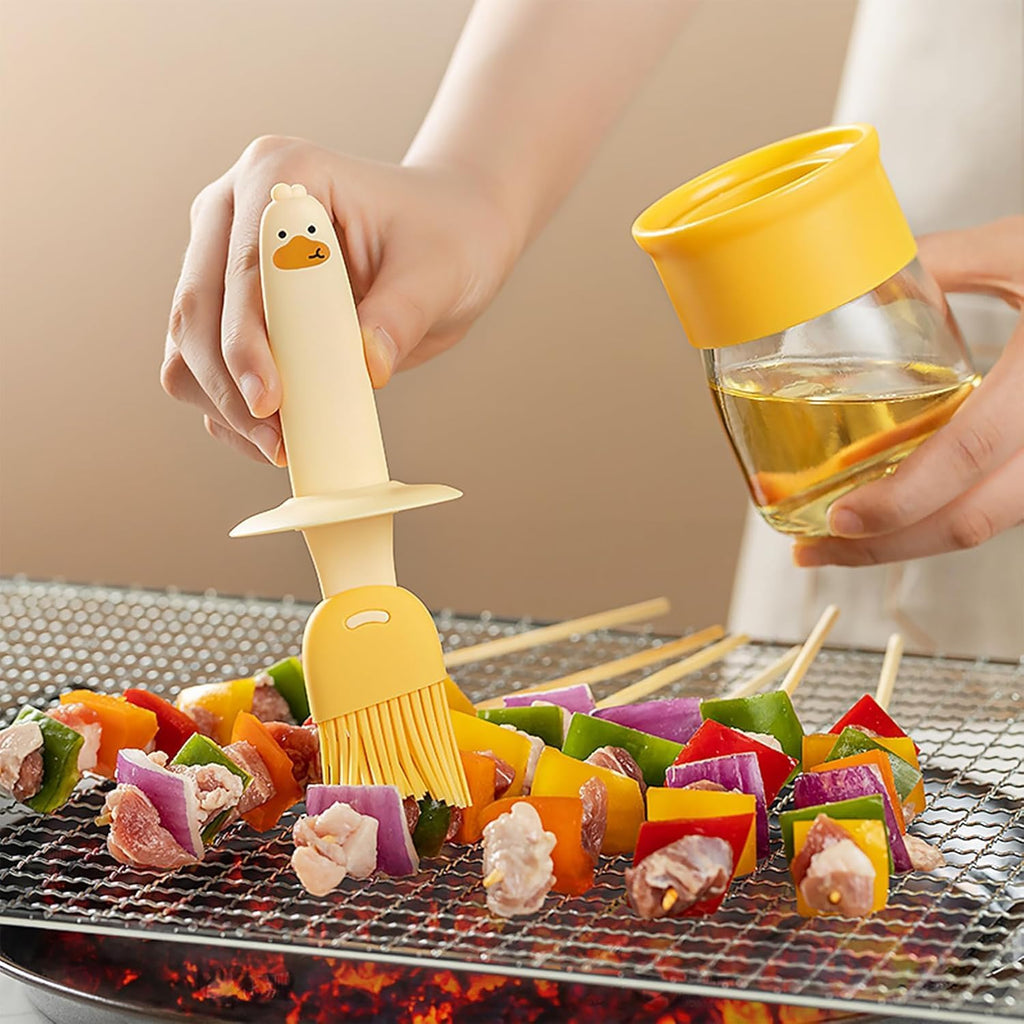 2-in-1 Oil Dispenser Bottle with Silicone Brush (Pack of 2)
