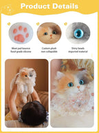 Realistic Cat Backpack – Soft Plush Bag for Travel & Gifts