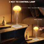 Jellyfish Lamp, Voice Control Jellyfish Lamp with Dancing Legs, RGB Gradient Jellyfish Bedside Lamp, Rechargeable Jellyfish Table Lamp with Touch Sensor, Christmas Gifts 