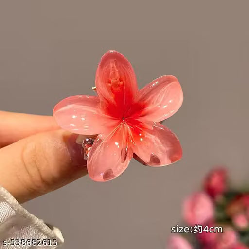 AccessorieZe Mini Glossy Flower Claws Trending - Pack of 6