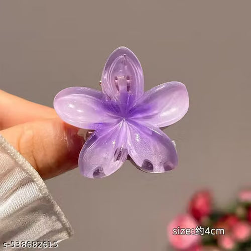 AccessorieZe Mini Glossy Flower Claws Trending - Pack of 6